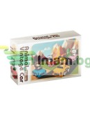 Сензорна играчка Количка с животни 4в1 за деца