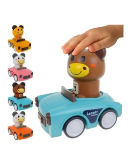 Сензорна играчка Количка с животни 4в1 за деца