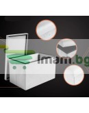 Сгъваема табуретка с място за съхранение 54 л сива