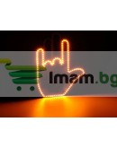 Светеща LED ръка за кола с дистанционно 3 жеста