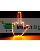 Светеща LED ръка за кола с дистанционно 3 жеста